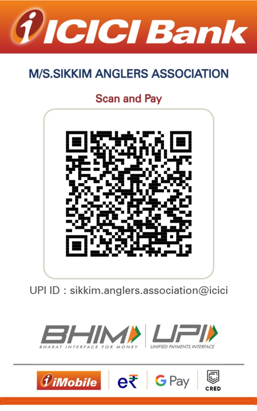 Sikkim Anglers' Association UPI payment QR code (ICICI Bank)